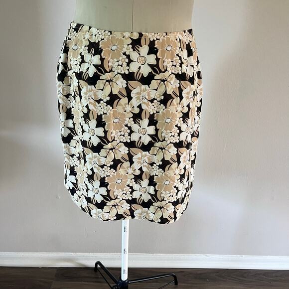 Y2K 2000s Brown Floral Mini Skirt Sz 8 Cottagecore Fairy Grunge - Picture 2 of 7
